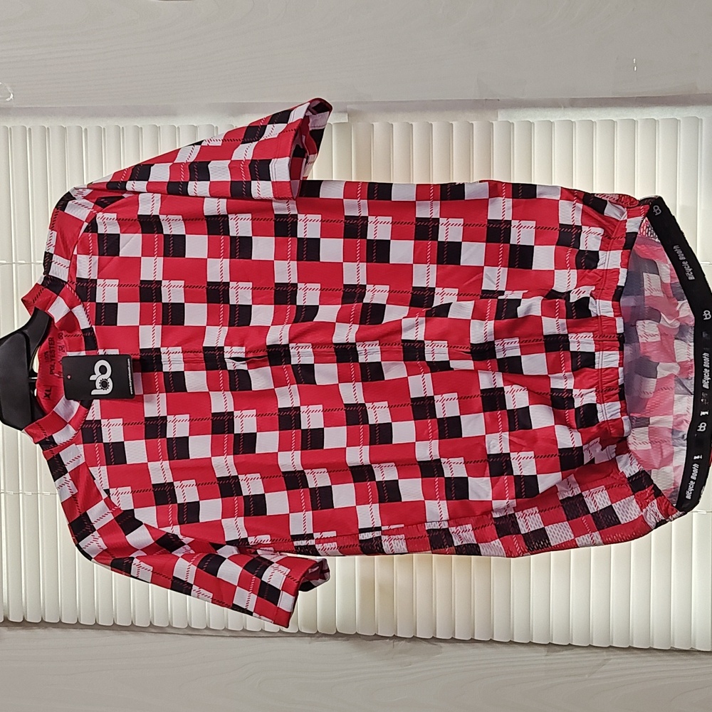 Bicycle Booth Plaid Short Sleeve Jersey